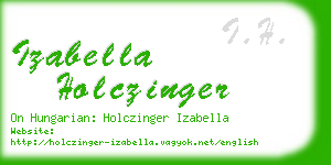 izabella holczinger business card